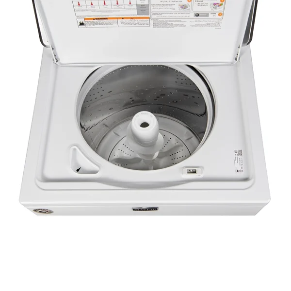 ⁦ميتاج غسالة تحميل علوي - 12 كجم غسيل - 12 برنامج - أبيض - 4KMVWC440JW⁩ - الصورة ⁦5⁩