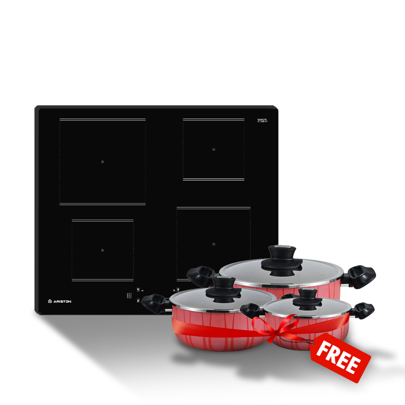 ariston builtin Hob 4 cooking zones white background en