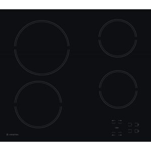 Ariston Electrical Ceramic Built-In Hob 4 Heat Zones - Black - HR611CA